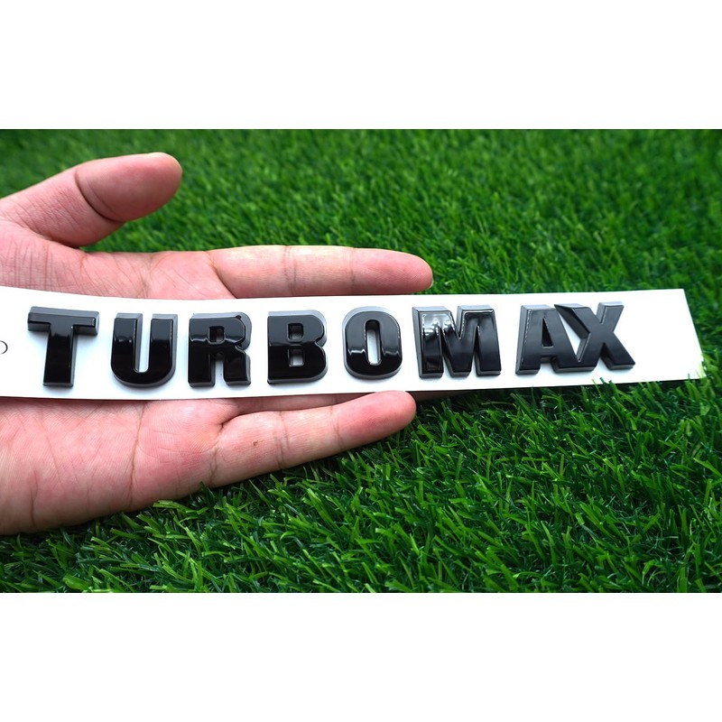 2PC 2024-2025 Turbomax Emblems 3D Badge Nameplate Hood Letters Logo