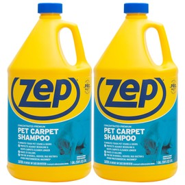 Zep Premium Pet Carpet Shampoo - 1 Gallon (Case of 2) ZUPPC128 - Concentrated Pro Formula Removes Tough Pet Stains and Odors