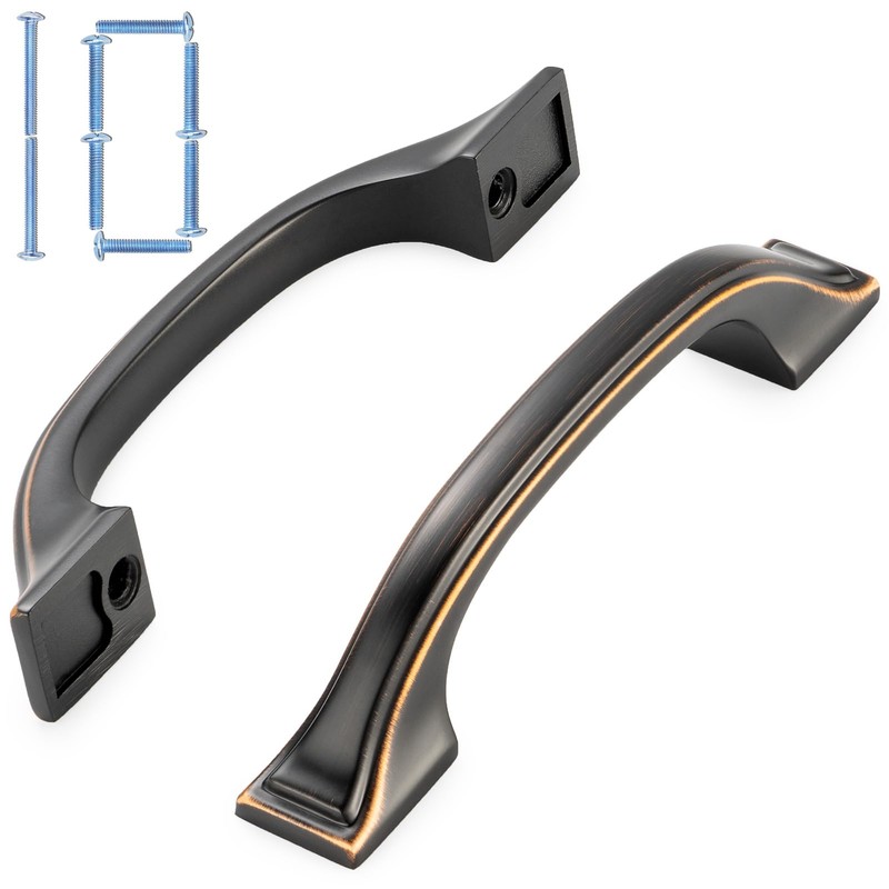 KOOFIZO 10 Pack 3 Inch Oil Rubbed Bronze Kitchen Cabinet