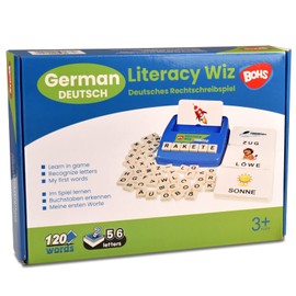 BOHS German Literacy Wiz Fun Game - See and Hide Spelling - Preschool Language Learning Educational Toys