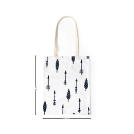 Le Jardin du Lin Bedruckte Einkaufstasche, Wiederverwendbare, Tasche, Faltbar, Stofftasche mit Zwei Langen Henkeln, Größe: 48x55 Cm