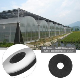 LT Easiyl 100Pcs Sealing Washers 304 Stainless Steel Neoprene EPDM Bonded Sealing Gasket Composite Sealing Washers for Self Drilling Screws,14mm OD, 4.8mm ID, 2.5mm Thickness