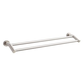 SH Naiture 28" Wall Mount Brass/Zinc Double Towel Bar in Brushed Nickel Finish