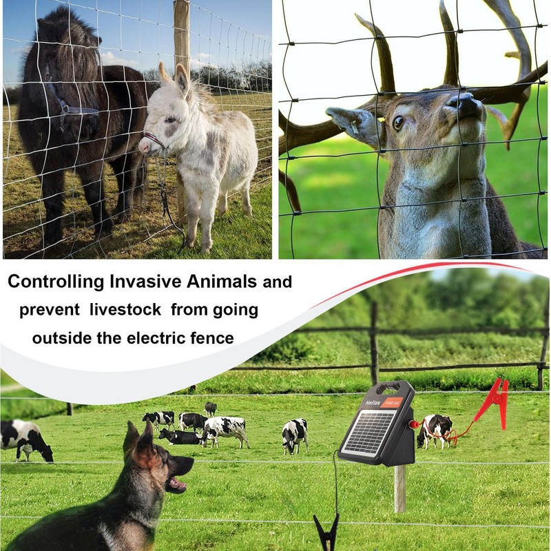 9.8FT Electric Fence Wire Connectors Jumper Leads Cable with Alligator