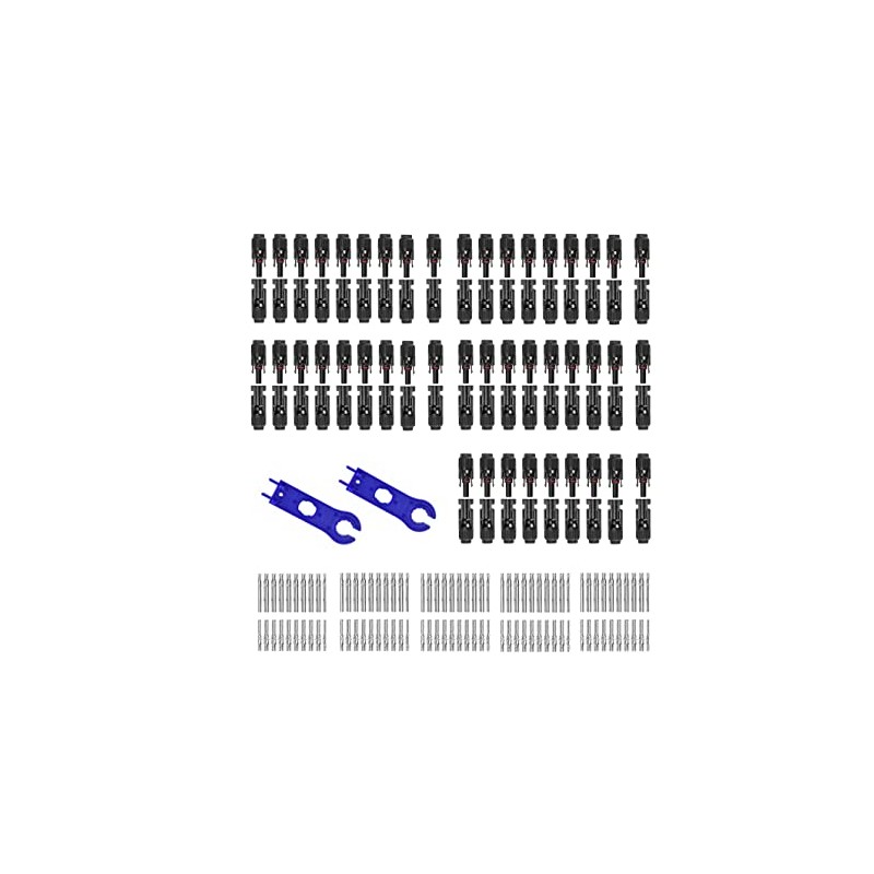 Nixesky 100PCS/50 Pairs Solar connectors Waterproof IP67 Solar Panel Connector
