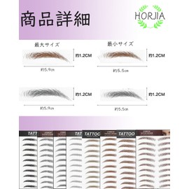 HORJIA Eyebrow Tattoo Stickers Eyebrow Permanent Eyebrow Stickers [8 Pairs with Eyebrow Template] Makeup Sticker Eyebrow 40 Pairs 4D6D Natural Eyebrow Eyebrow Never Fade Waterproof Eyebrow Tattoo