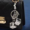 ANEBRPC Gold Dice Keychain for Men Metal Dice Bag Charm