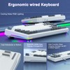 AULA F87 Wireless Mechanical Keyboard,75% TKL Custom Hot Swappable Keyboard,Gasket