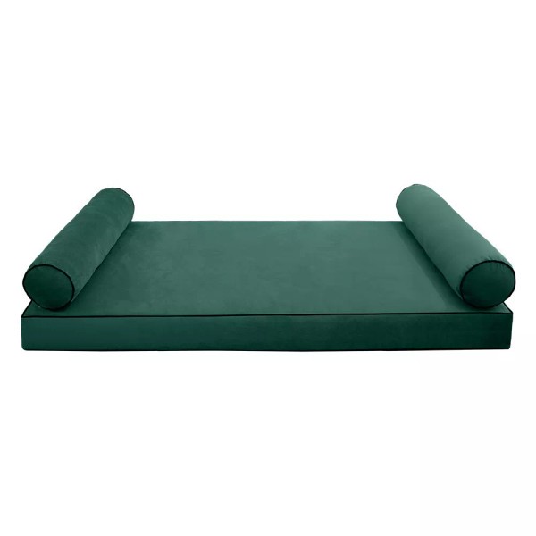 Universal STYLE V5 Full Velvet ContrastPipe Indoor Daybed Mattress Pillow|COVER