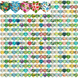 Reginary 180 Pcs Dog Bandanas Bulk Hawaiian Triangle Dog Scarfs Bib Bandanas Plaid Flamingo Pet Triangle Bibs Kerchief Adjustable Bandana for Pet Grooming Costume Accessory(Fresh)