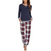 Ekouaer Pajamas Women’s Long Sleeve Sleepwear Christmas Plaid Lounge Sets