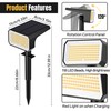 Flaow Solar Spot Lights Outdoor, [10 pack/118 LED] 4 Modes