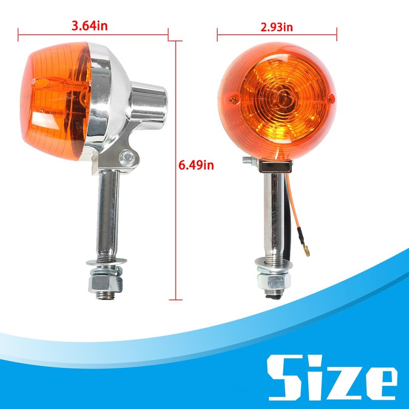 Silscvtt Motorcycle 12V 2 Pcs Turn Signal Replacement for Honda