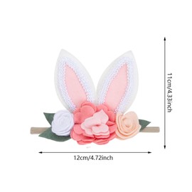KIDOCHEESE Baby Girl Easter Bunny Ears Headbands Rabbit Ears Nylon Hairband for Newborn Infant Toddler Hair Accessories