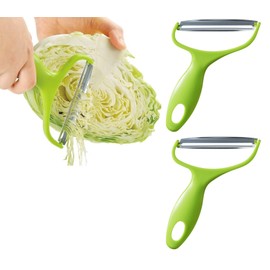 Pack of 2 Stainless Steel Vegetable Peelers, Cabbage Peeler, Fruit Peeler, Wide Neck Peeler, Kitchen Potato Peeler, Vegetable Peeler, Multifunctional Veggie Peeler, Asparagus Bowls for Home Kitchen