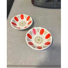 Set of 2 Melamine Saucers Traditional Style Turkish Tea Saucers Tea Set