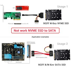 ChenYang M.2 NVME SSD to U.2 SFF-8639/NGFF SATA SSD to SATA 2 in 1 Combo Hard Drive Converter Adapter (NVME to SATA not Working)