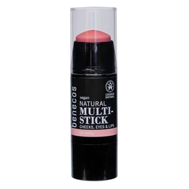 benecos Naturkosmetik - Natural 3-in-1 Multi-Stick - Be Rosey - For Cheeks, Eyes & Lips - Vegan