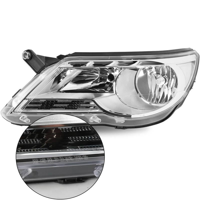 SOCKIR Halogen Headlight Assembly Fit for 2009 2010 2011 Volkswagen