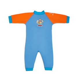 Swimbest Warmsuit - Fleece Lined Warm Baby Swimming Costume with 50+ UV Protection - All at Sea III, 6-12 Months