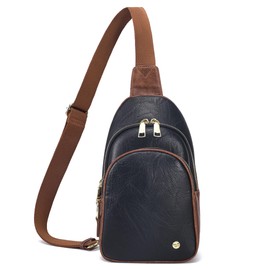 Anti Theft Crossbody Bags for Women Leather Sling Bag Cross Body Travel Purse Chest Bags Fanny Pack Gift Teen Girl（brown）