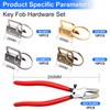 Bemaka 41Pcs Key Fob Hardware 1 Inch, Keychain Hardware Set,