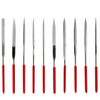 TAODAN 10PCS Mini Hardened Steel Diamond Needle File Set 3x140mm