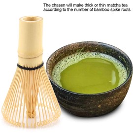 Matcha Green Tea Whisk Bamboo Tea Whisk Chasen Preparing Matcha Powder Brush Tool Tea Traditional Scoop(54 Prongs)