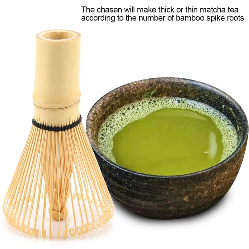 Matcha Green Tea Whisk Bamboo Tea Whisk Chasen Preparing Matcha