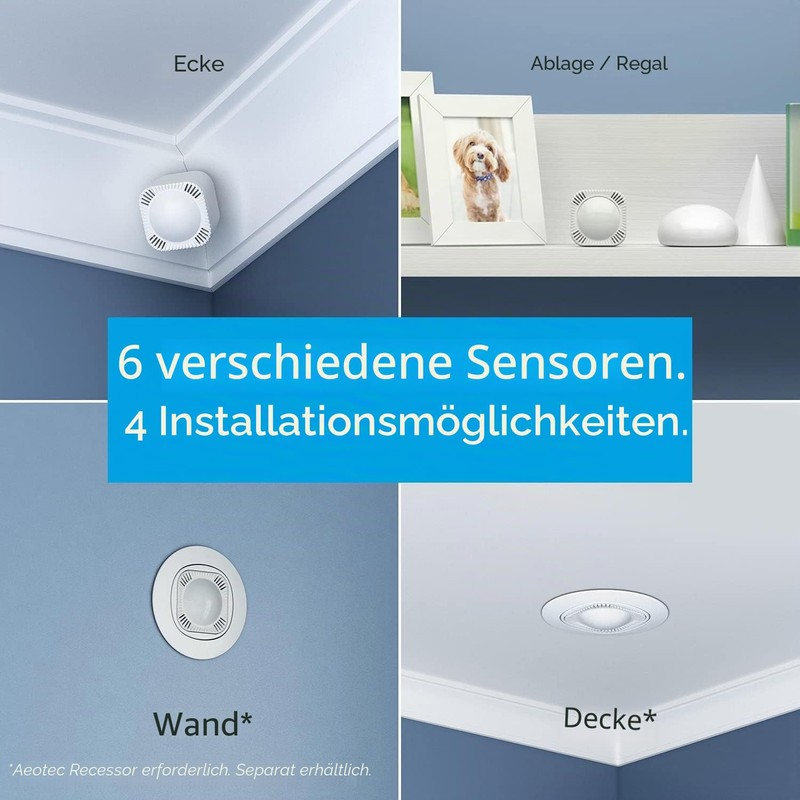 Aeotec ZWA024-C Multi-Sensor 7 | Z-Wave Smart Home 6-in-1 Sensor