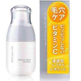 CELASEEQ Vitamin C Serum, Double Deep Serum, 1.1 oz (30 g) per Bottle, LDK Pore Care, Penetrating Peptide Vitamin C, Alpha-Linolenic Acid, Contains 4 Types of Ceramides, Peptides and Collagen