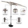 COBANA 7.5’by 4’Half Rectangular Outdoor Patio Umbrella for Patio, Balcony,