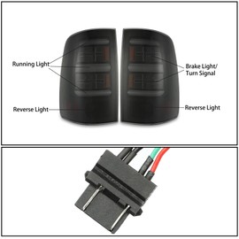 Kojem LED Pair Taillights Compatible with 2009-2018 Dodge RAM 1500 2500 3500 Brake Rear Lamps Tail Lights Smoke Lens Black Housing Driver & Passenger Side