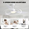 MOOONICHE 52" White Ceiling Fan with Light and Remote, Dimmable