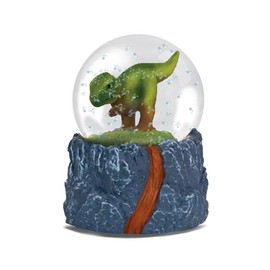 Water Globe - T-Rex from Deluxebase. Snow Globe Animal Decor with Dinosaur Figurines. Glass Glitter Globe with Resin Figurines and Molded Base. Home Decorations, Novelty Decor and T-Rex Gifts.