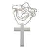 Touch Jewellery 925 Sterling Silver Solid Cross with Ball Chain