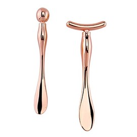 luzen 2Pcs Alloy Metal Eye Cream Applicator Wand Stick Mask Spatula Face Mask Eye Cream Massager Tool for Facial Massage, Reduce Puffiness, Cosmetic B
