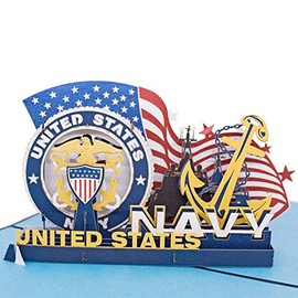 3D Pop Up Greeting Card - Soldiers of U.S. Navy Retired Commemorative Crad,Birthday Card, Anniversary Card,Thank You Card,Army Greeting Cards by AITpop