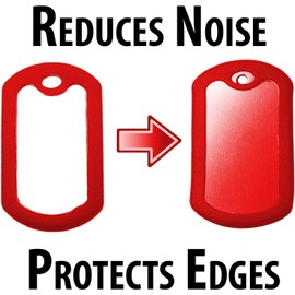 Bulk Military GI Dog Tag Silencer Rubber Silicone Cover, Red, 10 pc