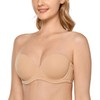 DELIMIRA Women's Underwire Contour Multiway Full Coverage Strapless Bra Plus