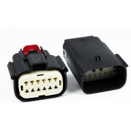 12-PIN MX150 Black Sealed 22.0A Male n Female Harley Waterproof, Sealed Kit, MX150 w/CPA