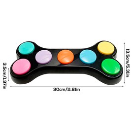 HOVCEH Set of 7 Colours Dog Communication Button, Buzzer with Recording Function, Dog Buttons for Talking with 100 Stickers, Dog Training Behavior Aids, Train Your Dog to Say