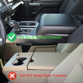 Center Console Cover Fits Ford F150 2015-2020, F250 F350 F450 2017-2022 and Expedition 2018-2024 Neoprene Armrest Box Protective Cover Center Console Middle Console Cover Accessories Bucket Seat Only