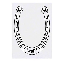'Horseshoe' Temporary Tattoo - Water Resistant, Skin-Safe, Non-Toxic Transfer (TO00037540)