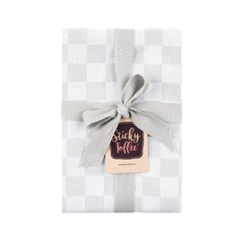 100% Cotton Tea Towel - Grey Chequered Pattern, Pack of 10 | Kitchen Towel Set | Absorbent, Strong, Quick Dry & Machine Washable | for Home Decor & Bathroom Accessories