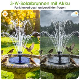 Vitcoco 2.5 W Solar Fountain, Upgraded Solar Pond Pump