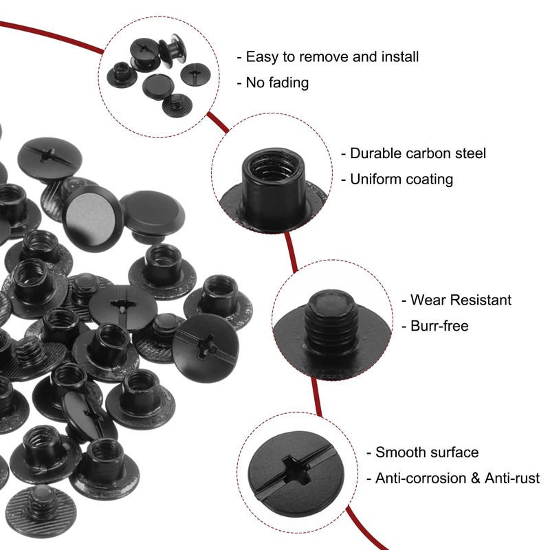 sourcing map 50set M5 x 4mm Chicago Screw Metal Phillips