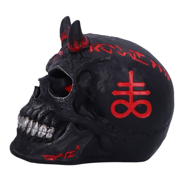 Nemesis Now James Ryman - Calavera Infernal, Negro, 20 cm