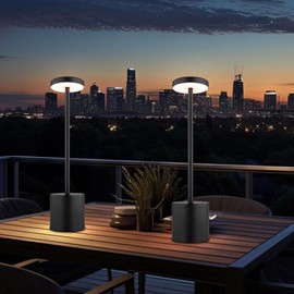 GLOBO LIGHTING Table Lamp Living Room Light Reading Lamp Desk Lamp Table Lamp Side Lamp Metal Plastic Black Touch Dimmer CCT LED 1.2 W 138 lm 2000 K 3500 K 7000 K H 34 cm Set of 2