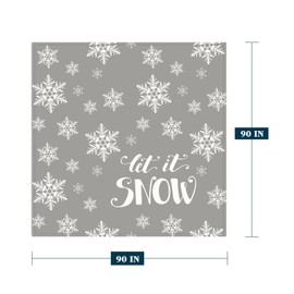 Neatee Living Christmas Decorative Throw Blanket Queen Size Gray Snowflake Blanket Xmas Winter Holiday Blanket Bed Couch Large Big Soft Lightweight Fuzzy Plush Fleece Blankets and Throws 90x90